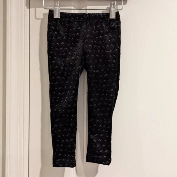 *3 FOR $9* Andy & Evan Solid 3D Star Velvet Plush Velvety Pull On Leggings Pants - Picture 1 of 2